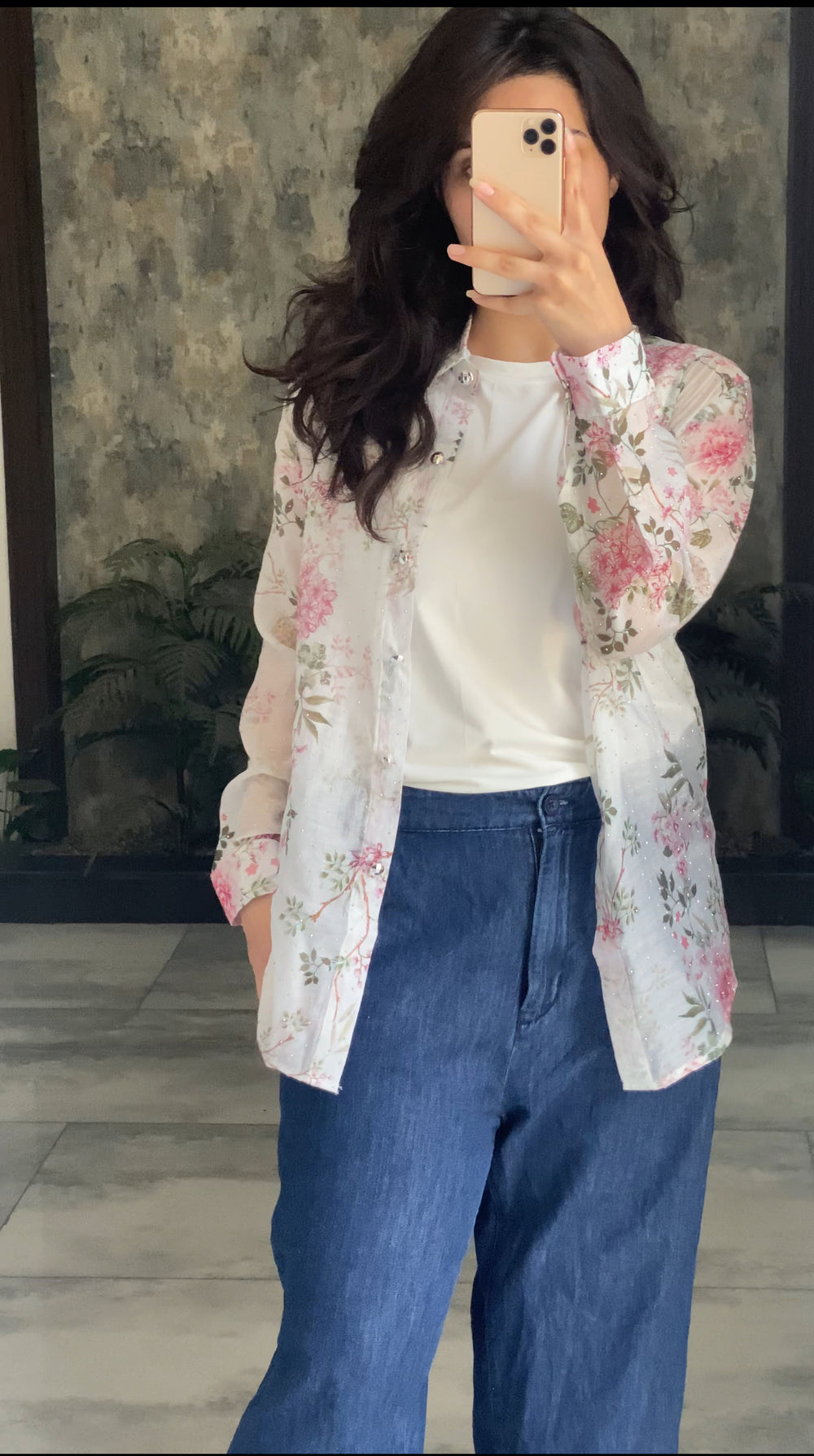 Black & White Abstract Printed Premium Lawn Shirt for Women – Casual Button-Down Summer Top