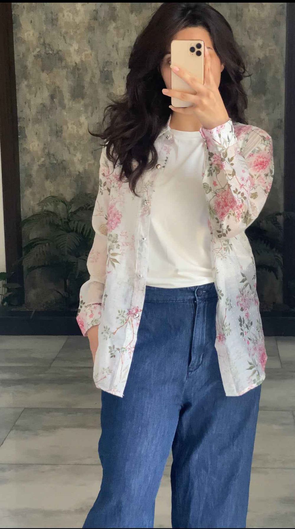 Black & White Abstract Printed Premium Lawn Shirt for Women – Casual Button-Down Summer Top
