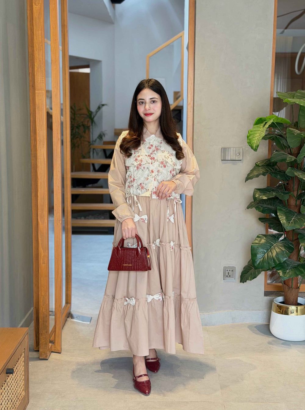 Soft Bow lawn Maxi