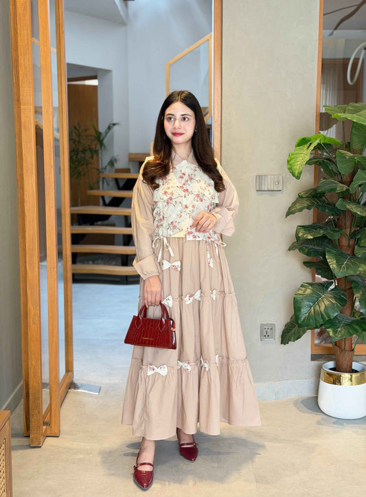 Soft Bow lawn Maxi