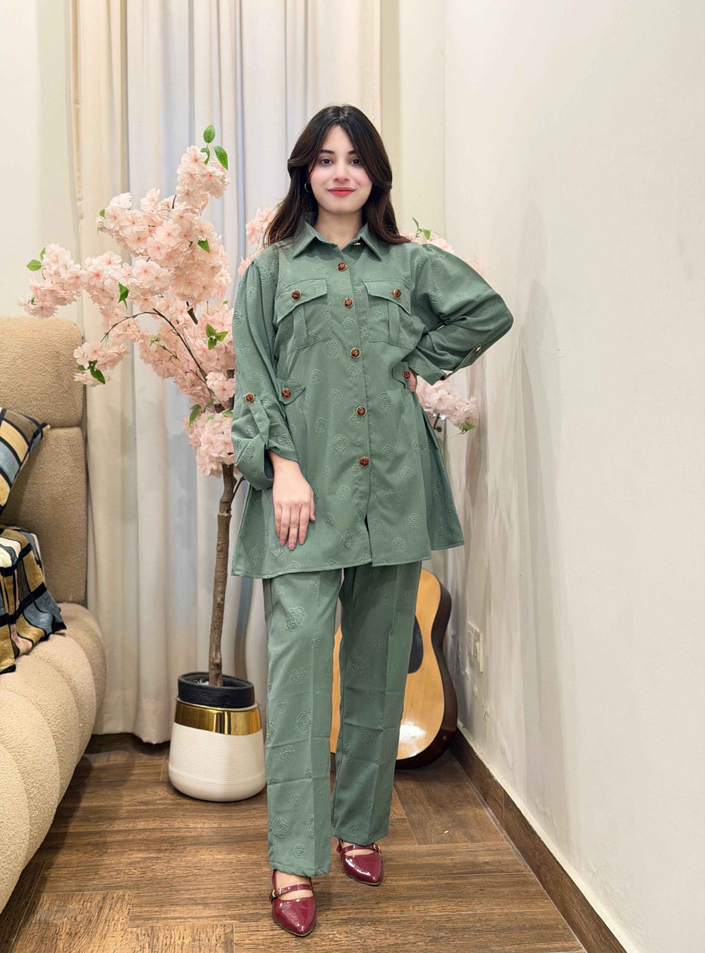 Olive Aura Co-Ord Set