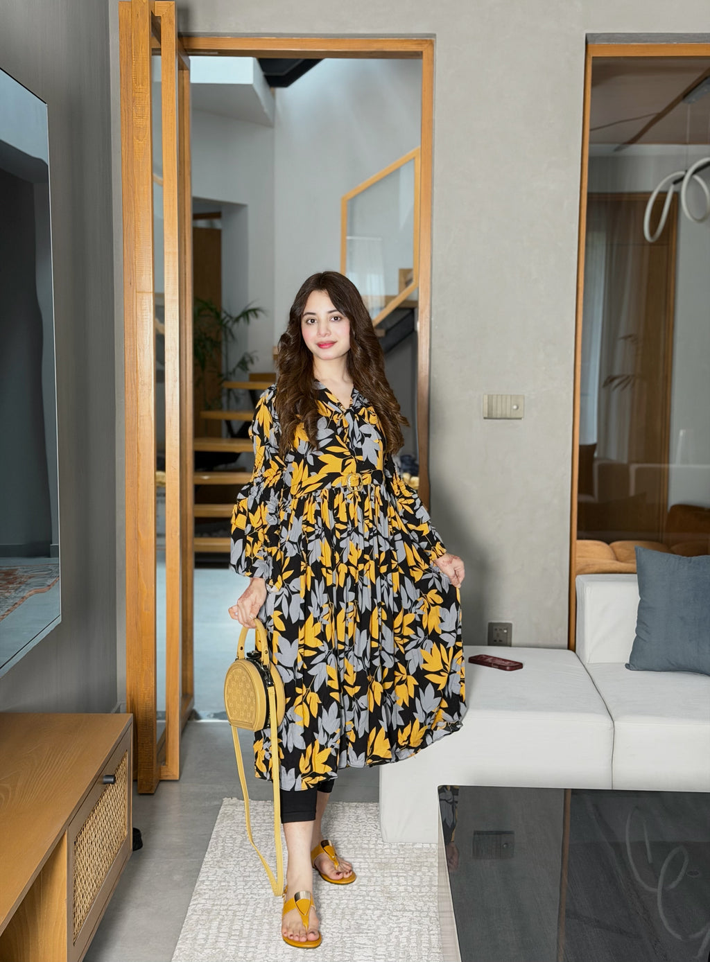 Swiss Leolon Floral Maxi Dress