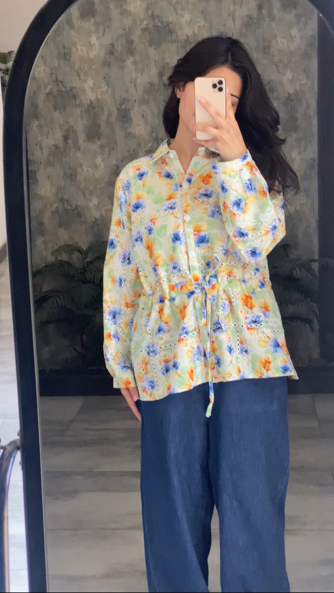 Pink Floral Printed Summer Shirt for Women – Premium Soft Lawn Button-Down Top