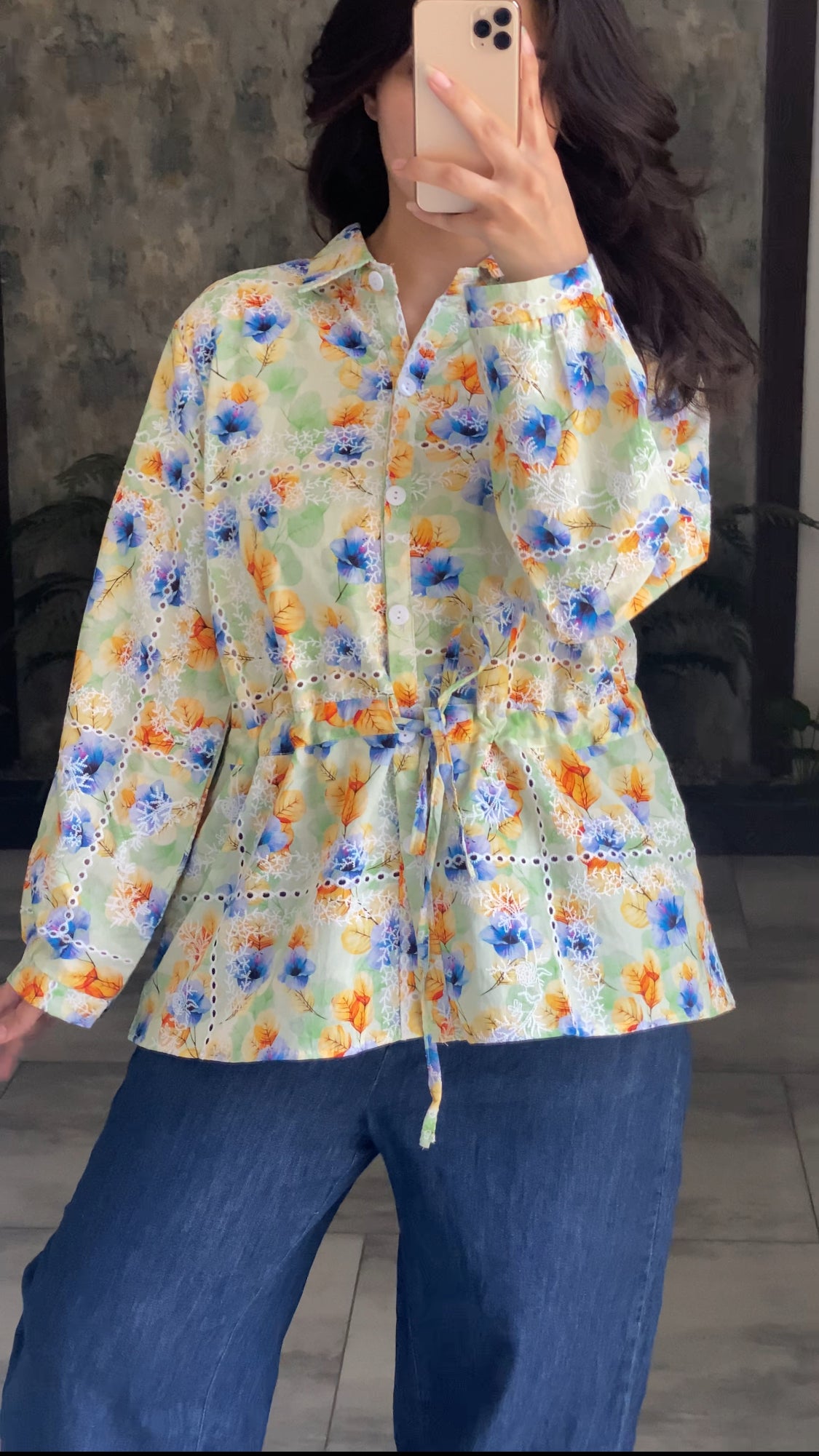 Pink Floral Printed Summer Shirt for Women – Premium Soft Lawn Button-Down Top