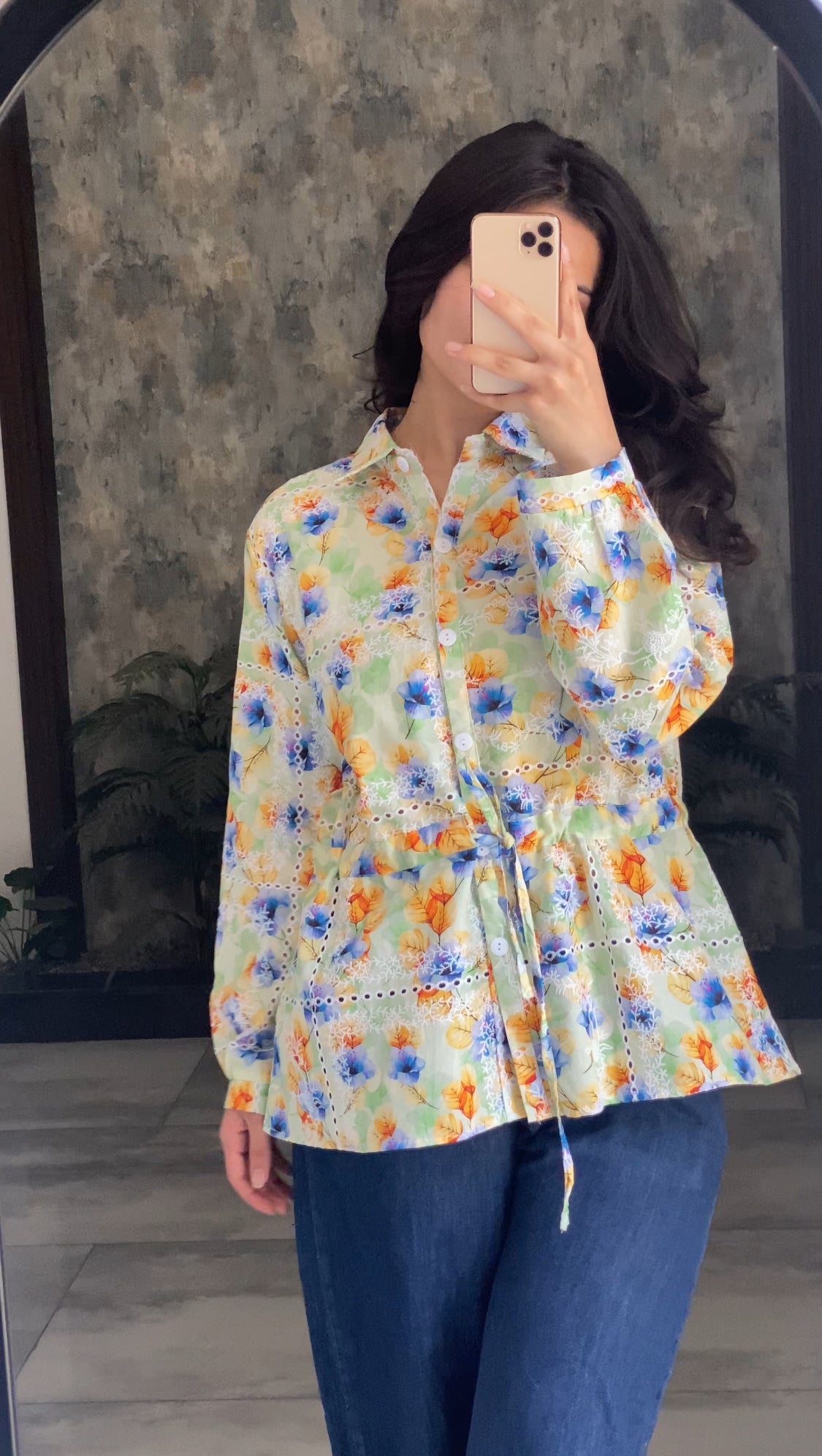Pink Floral Printed Summer Shirt for Women – Premium Soft Lawn Button-Down Top