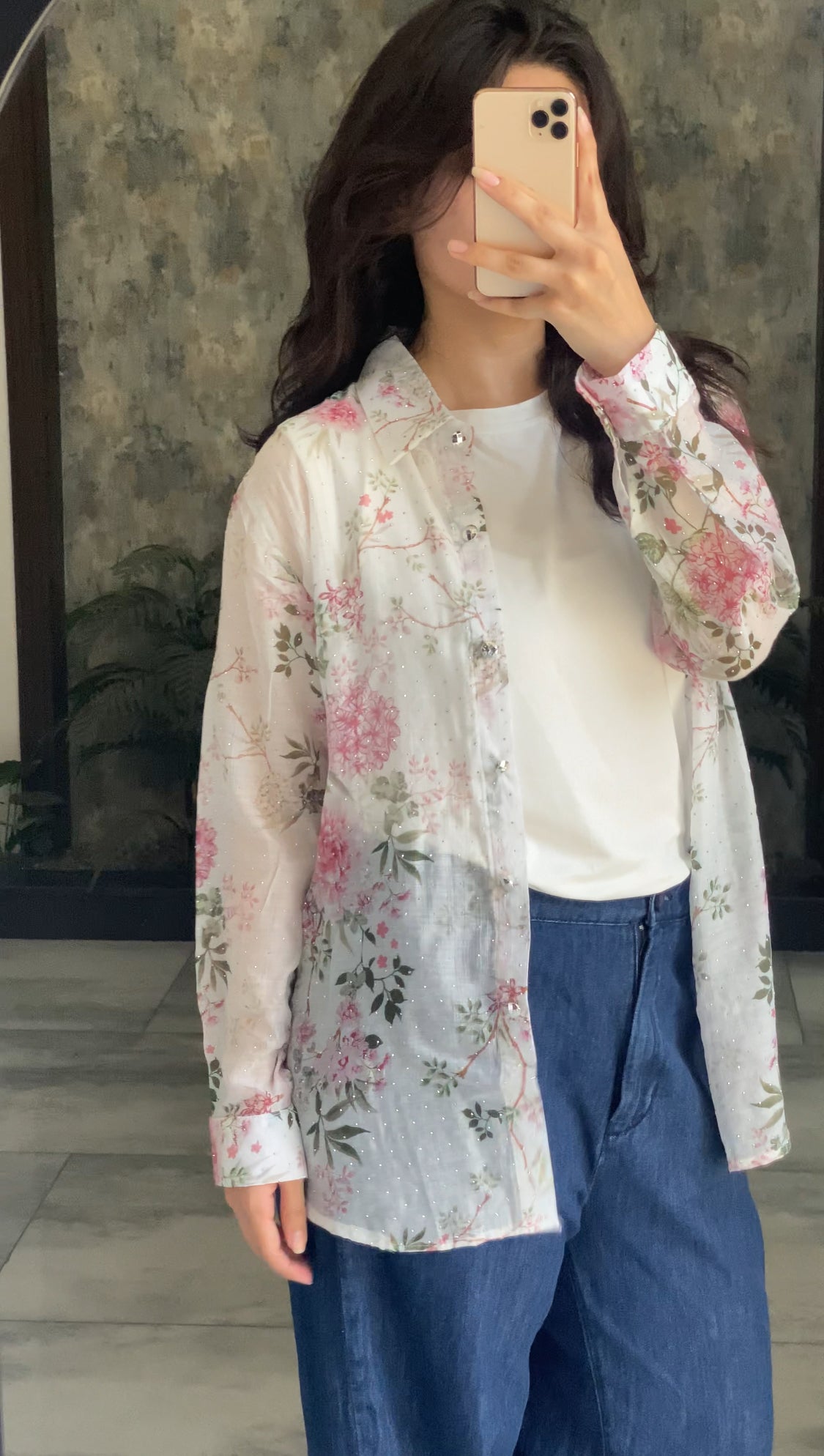 Black & White Abstract Printed Premium Lawn Shirt for Women – Casual Button-Down Summer Top