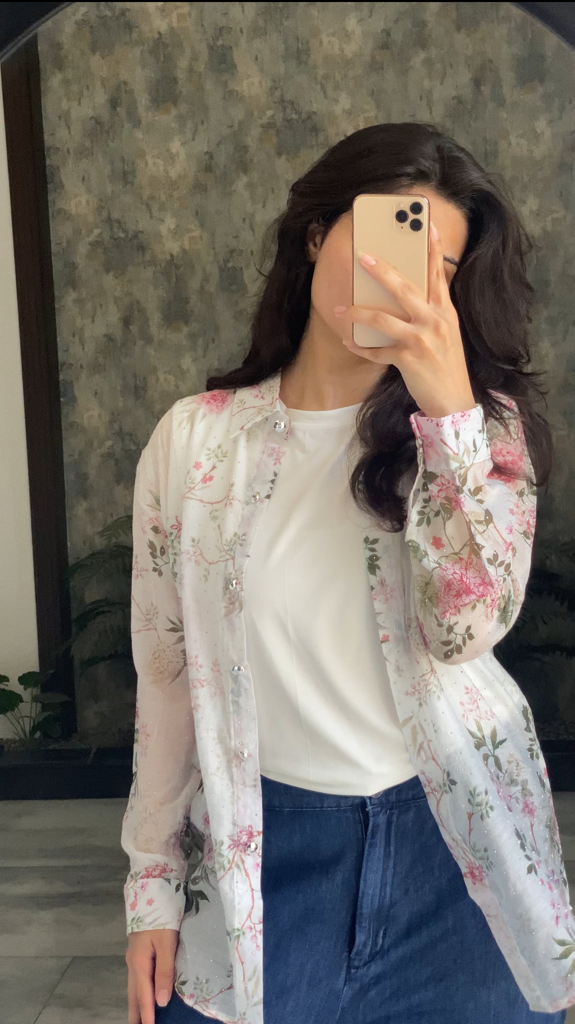 Black & White Abstract Printed Premium Lawn Shirt for Women – Casual Button-Down Summer Top