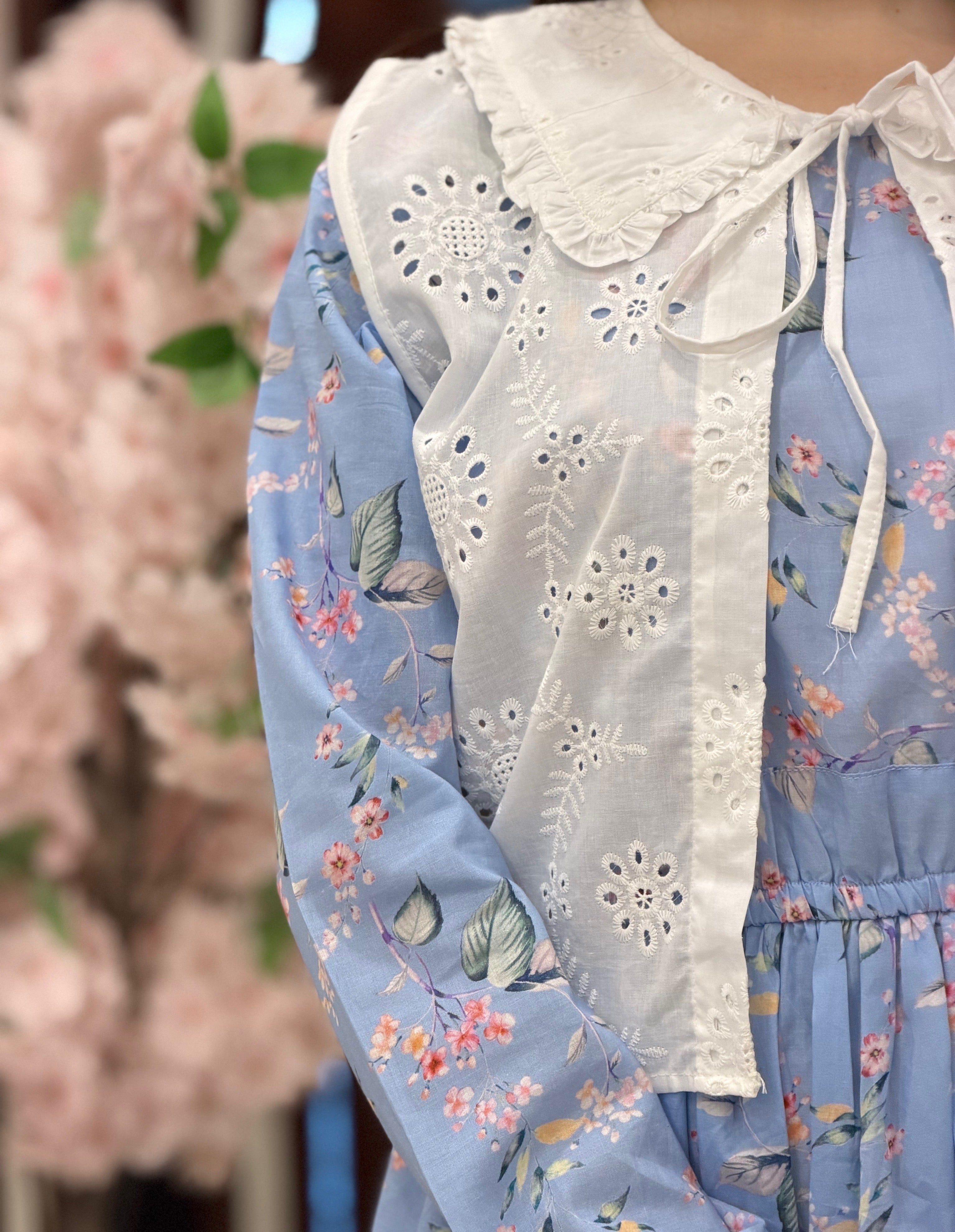 Sky Blossom Layered Maxi Dress