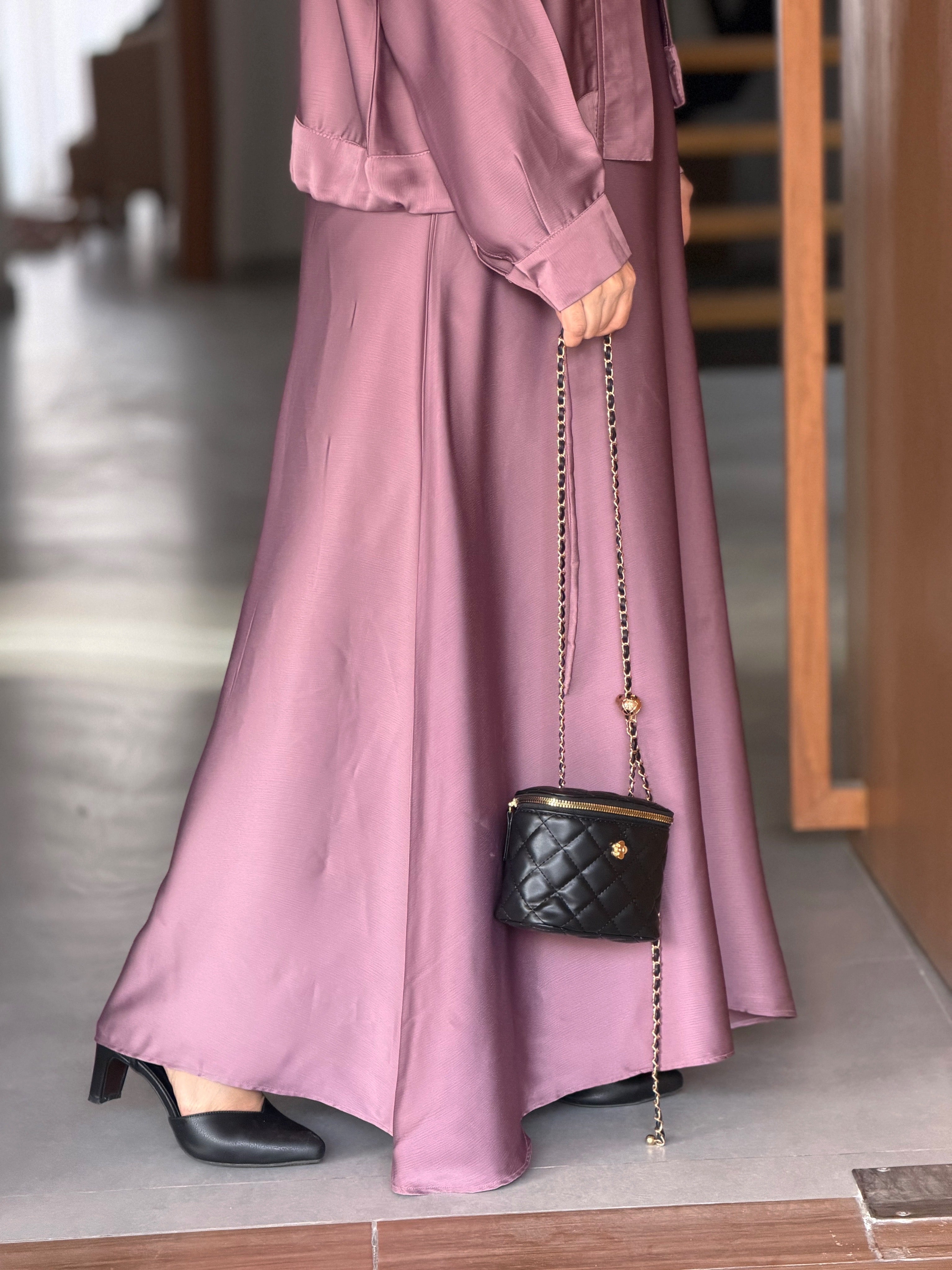 Mauve Muse Maxi with Coat Set