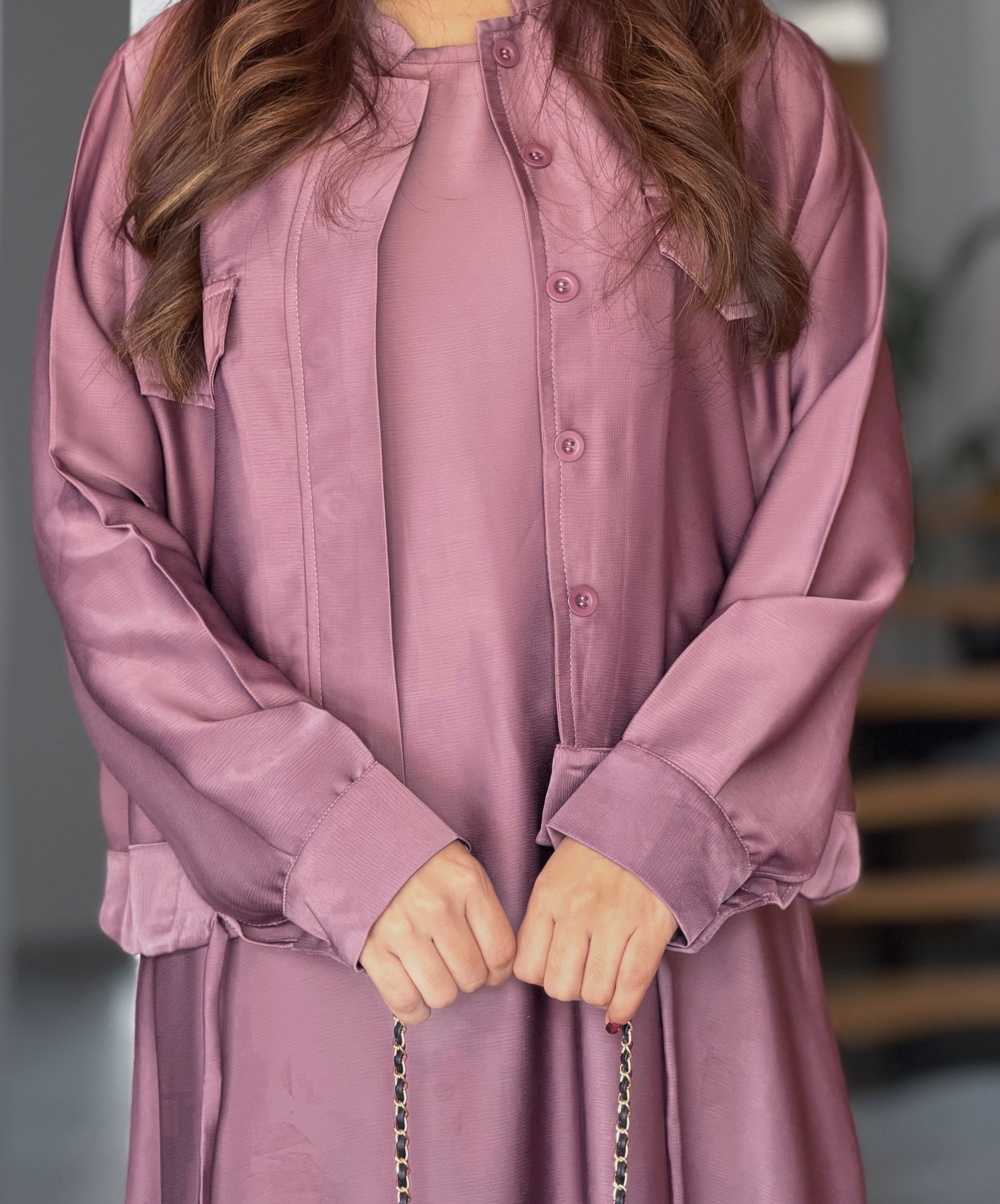 Mauve Muse Maxi with Coat Set