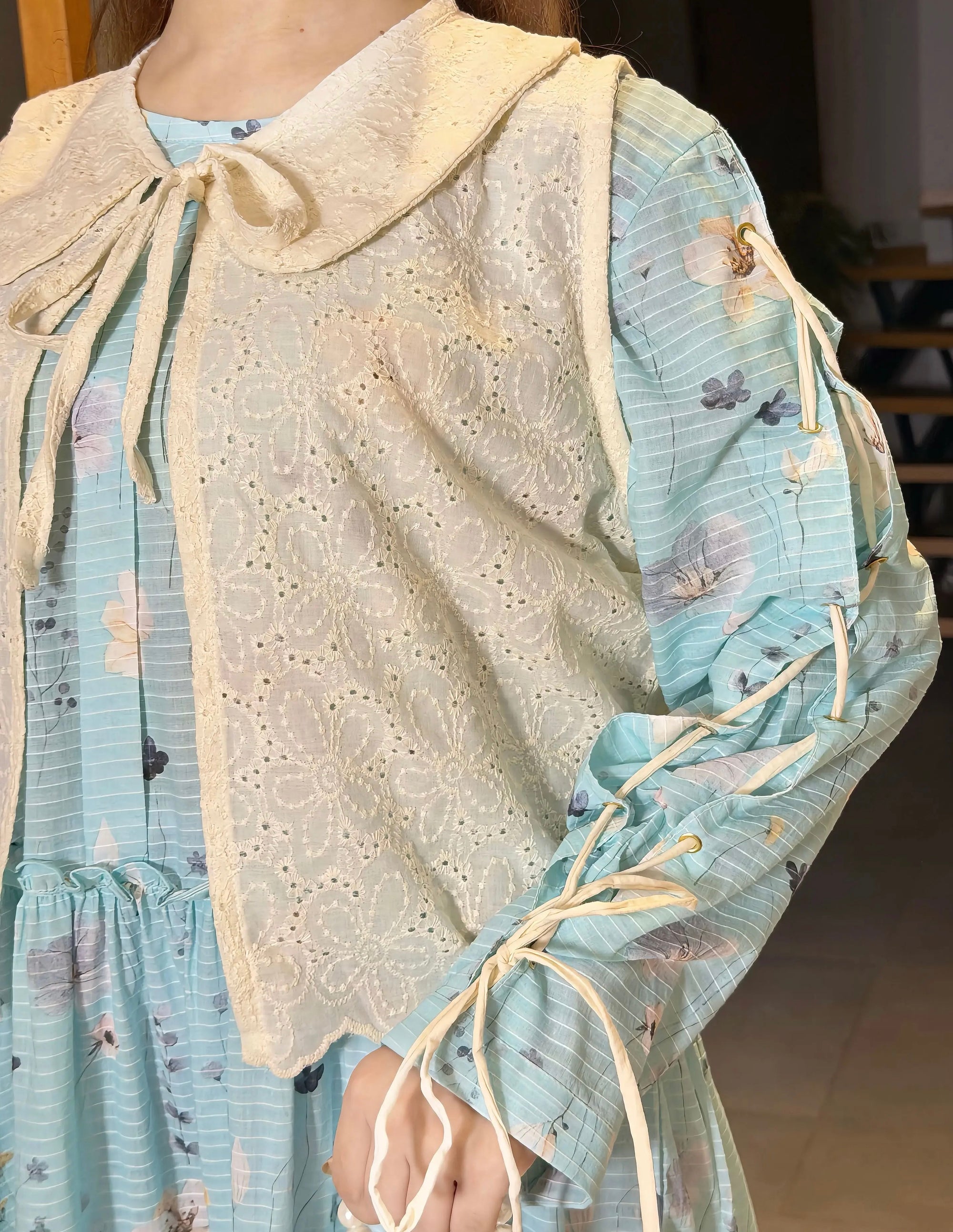 Sky Bloom Printed Maxi Dress
