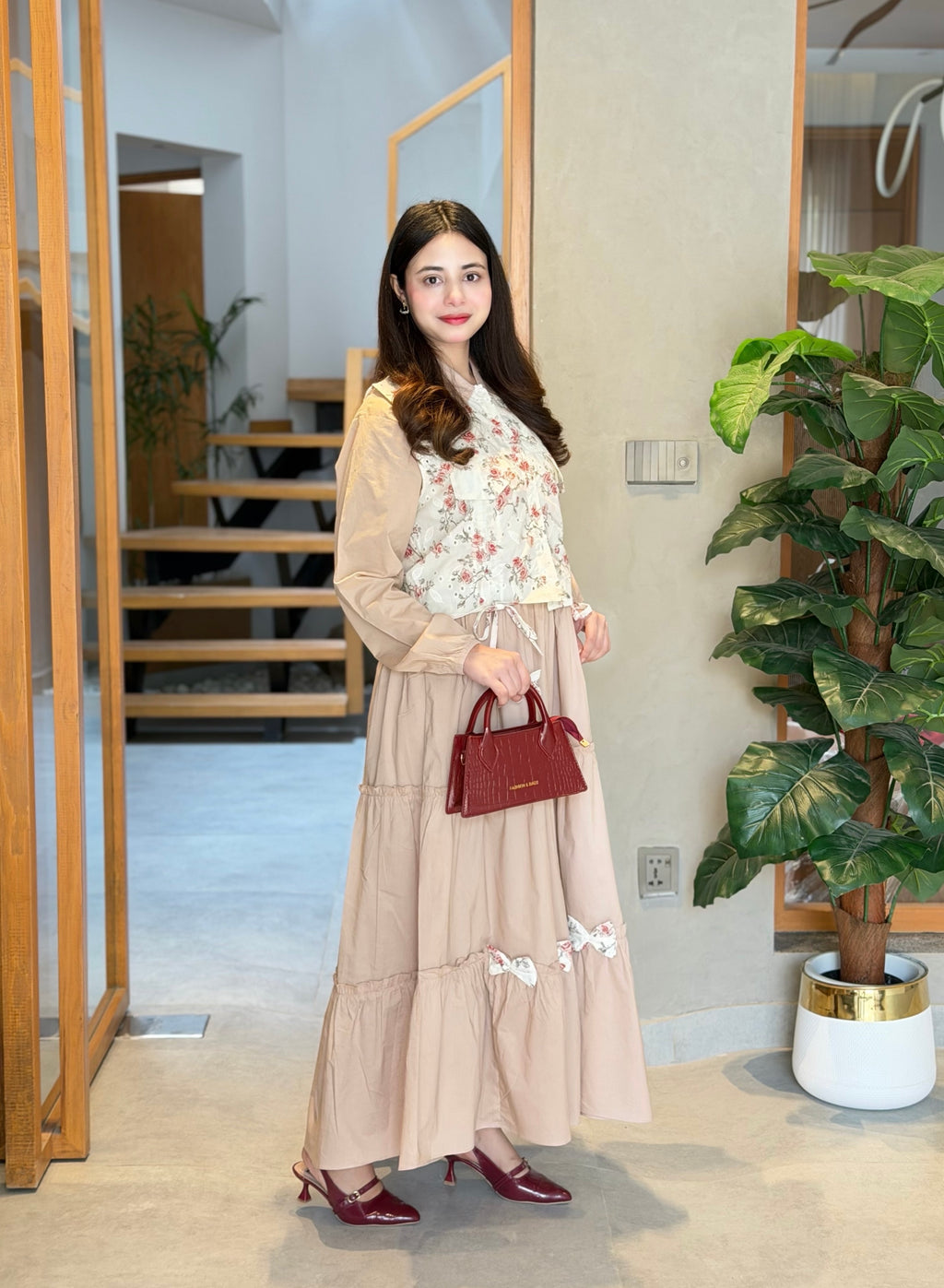 Soft Bow lawn Maxi