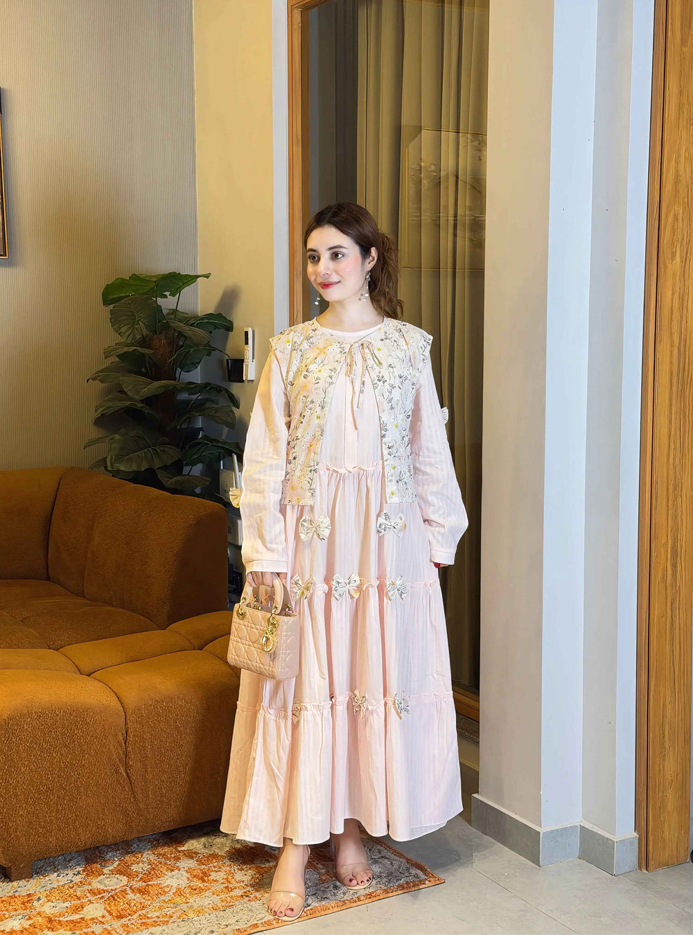 Elegant Floral Koti Maxi