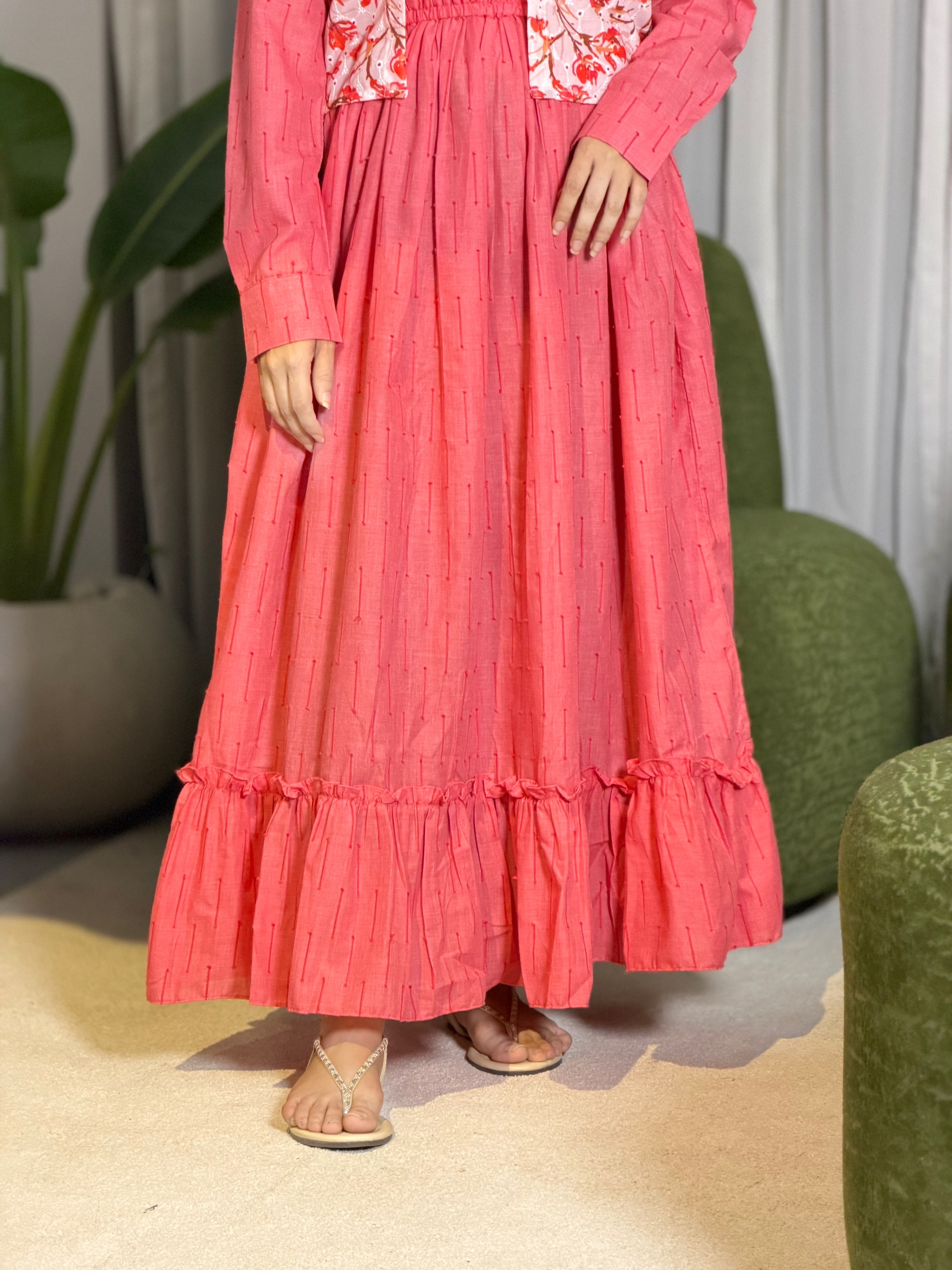 Coral Blossom Charm Maxi