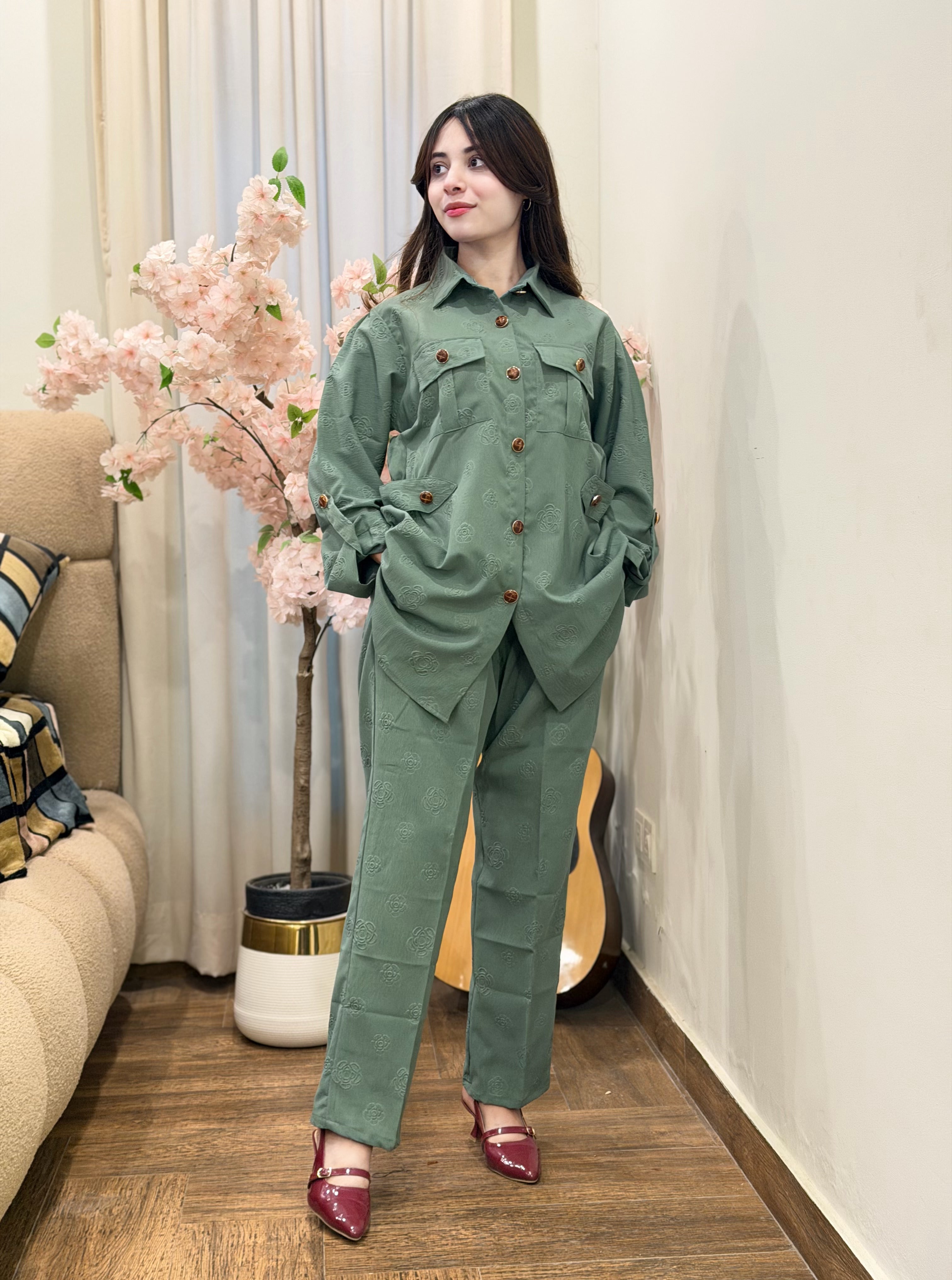Olive Aura Co-Ord Set